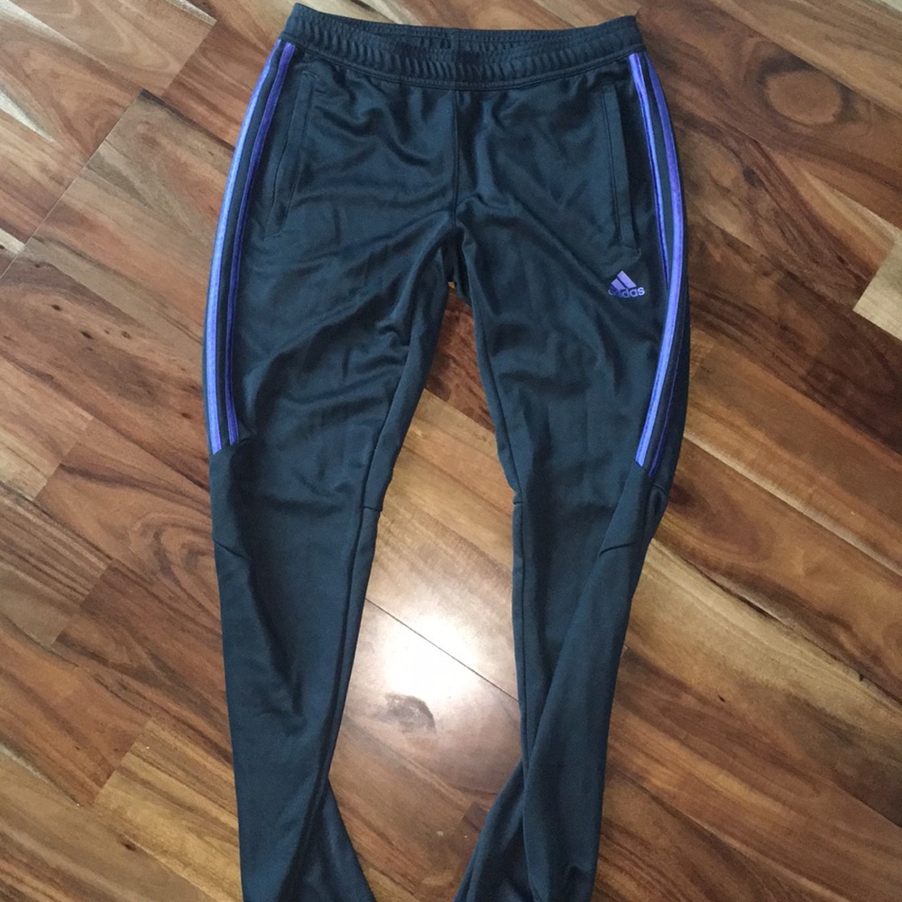 Purple adidas pants